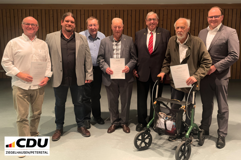 CDU Ziegelhausen ehrt verdiente Mitglieder